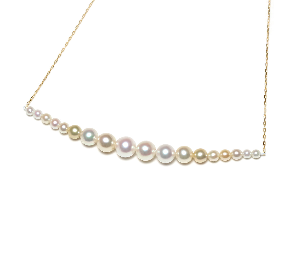 K18YG無調色アコヤパールネックレス – Perlagione Eshop