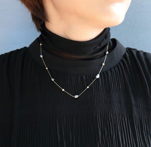 K14YG黒蝶パール＆アコヤベビーパールネックレス – Perlagione Eshop